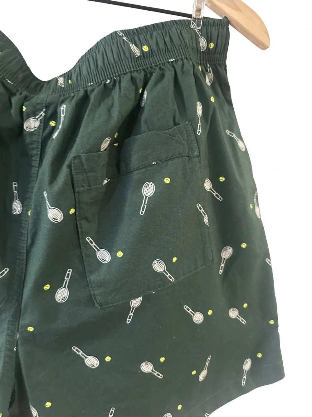 NWOT Old Navy Tennis Print Forest Green Pajama Shorts
